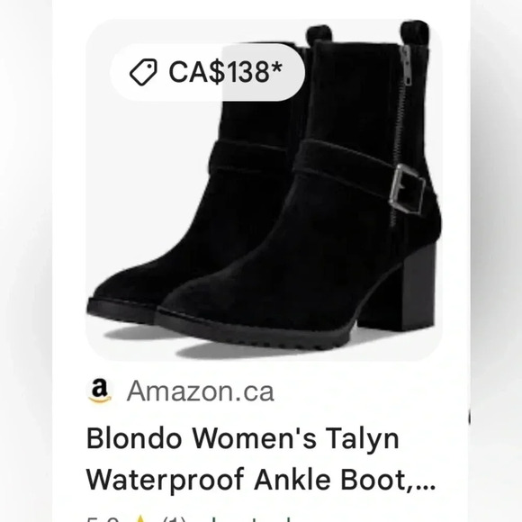 Blondo  ankle boots,women leather,Taylyn Black suede,chunky heels,waterproof 7.5 - Picture 13 of 13